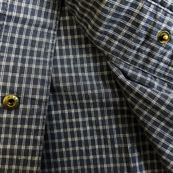 5.11 Tactical Series Shirt Mens XL Snap Close Blue Plaid Short Sleeve Work Top - Picture 4 of 9